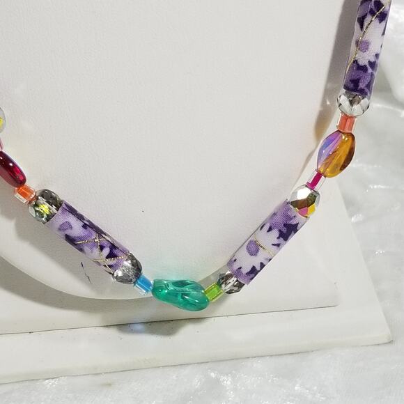 32" colorful mixed bead necklace 1.1931 - Picture 7 of 16